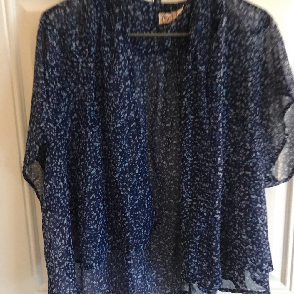 Blue Floral Cover-up
